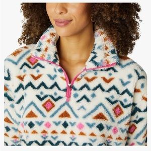 Eddie Bauer— Aztec 1/4 Zip Plush Fleece Pullover, size Medium